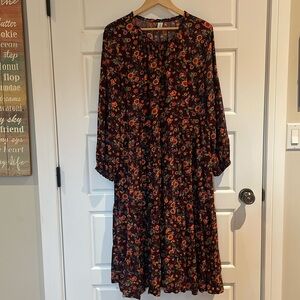 Retro dress style with two gathered layers